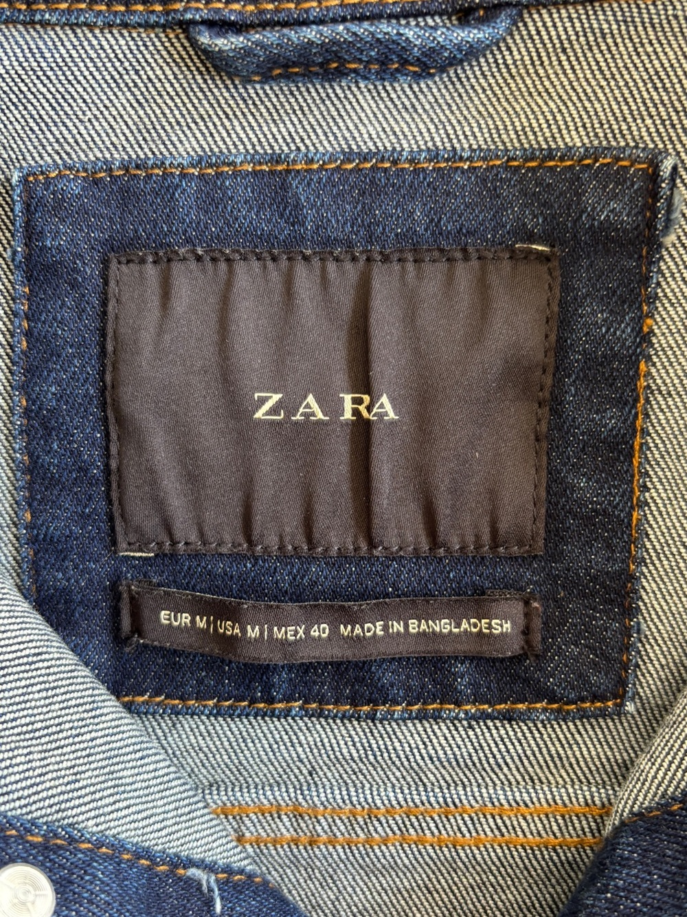 Zara Men's Medium Denim Jacket Classic Jean Jacket - Picture 11 of 16